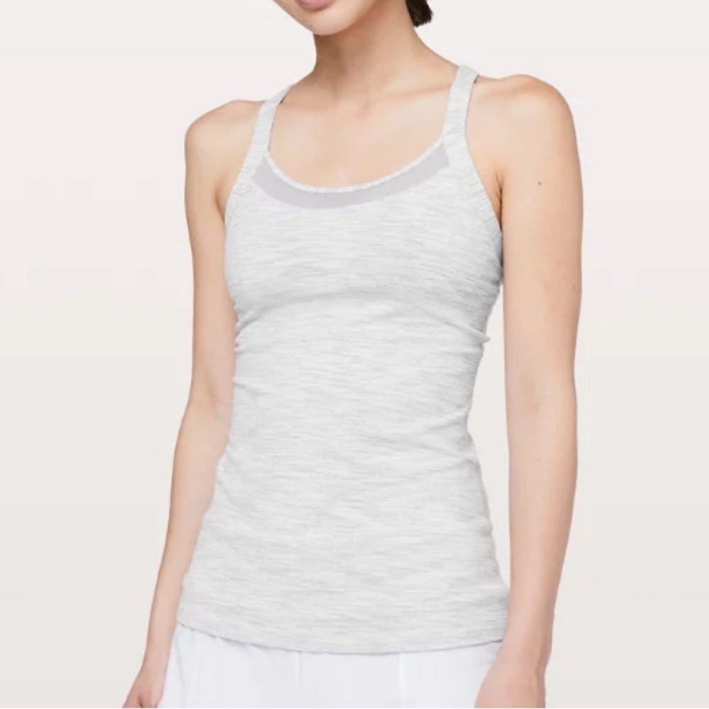 Lululemon Rally Your Heart Tank in Light Gray Size 6 (Size Small)